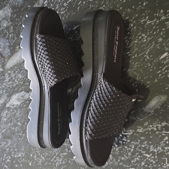 BRAND NEW JUICY COUTURE OPEN TOE RHINESTONE  PLATFORM  SANDALS R3 - Picture 15 of 16